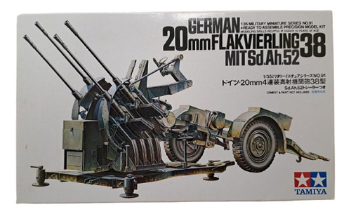 German 20mm Flackvierling 38 Wwi 1/35 Tamiya Maqueta P Armar