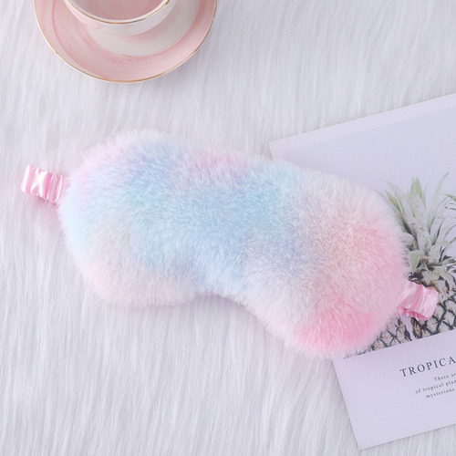 2 Antifaz Para Dormir Ajustable Felpa Suave Colores Kawaii