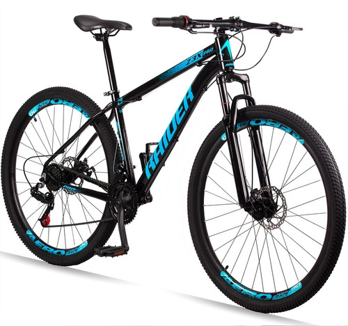 Bicicleta 29 Raider Z3x Pro 21 Marchas Freio A Disco Mtb Cor Preto/azul Tamanho Do Quadro 15