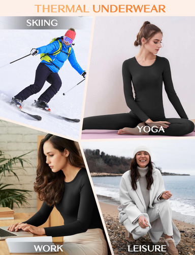 Conjunto De Ropa Interior Térmica Mujer Forro Polar Invierno