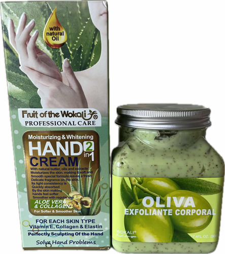 Crema Para Manos Aloe Vera + Exfoliante Corporal Oliva