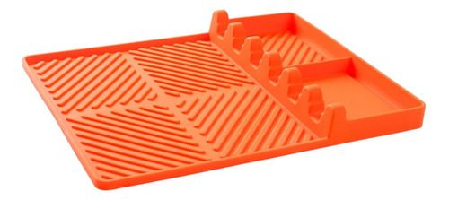 Silicone Pliddle Mat De Estante 32cmx24cmx1cm Naranja