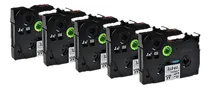 Comprar 5 Pk Negro Sobre Blanco Tz Tze 231 231 Etiqueta Cinta Compat