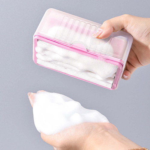 Contenedor De Caja De Jabón De Viaje, Jabonera Rosa