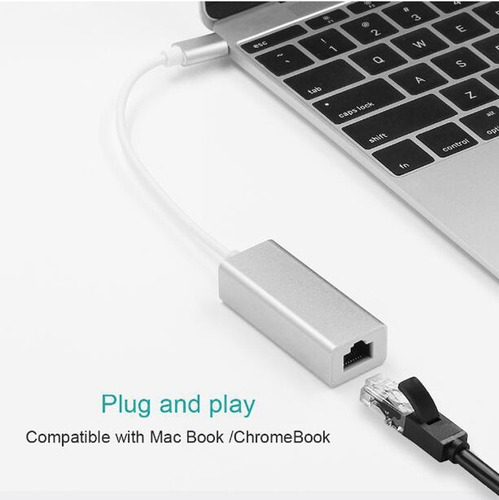 Imagen 5 de 8 de Adaptador Usb C 3.1 A Red / Ethernet / Rj45 / Aluminio