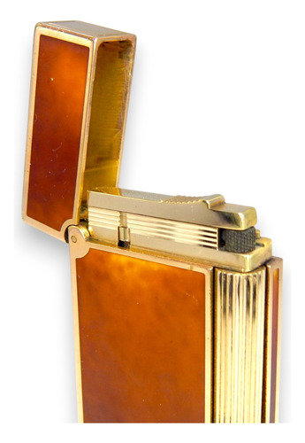 Encendedor S.t. Dupont Ligne 1 Laca China Y Plaqué Oro (Usado)