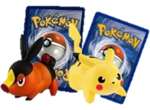 Pokémon  Muñeco Pikachu & Tepig + Barajitas/cartas Original