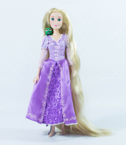 Boneca Rapunzel Que Canta Com Pascal Cabelo Extra Longo