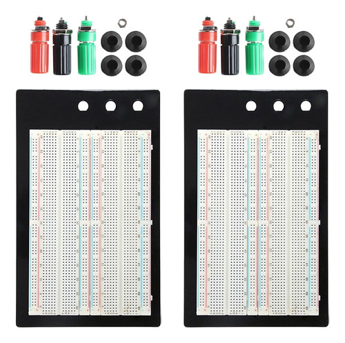 Kit 2 Protoboards 1660 Puntos Tablero Zy-204 Conectores Pcb