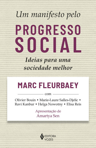 Libro Um Manifesto Pelo Progresso Social De Fleurbaey Marc