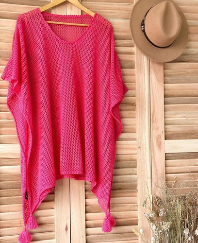 Poncho Calado Mujer Verano Excelente Dama Remeras Bluzas 