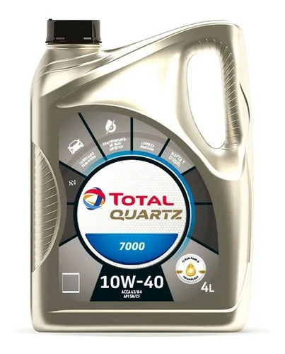 Aceite Total Quartz 7000 10w40 X 4 Litros Semi-sintético