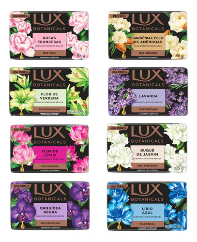 Sabonetes Lux Botanicals 85g Kit C/8 Unidades - 1 De Cada