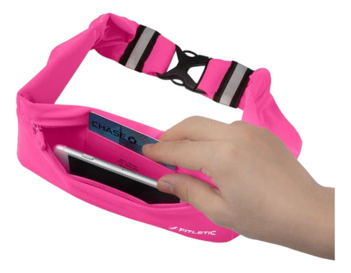 Cangurera Fitletic Running Waist Bag 360 Belt Color Rosas Diseño De La Tela Lisa