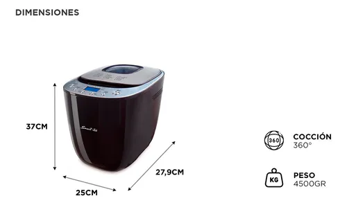 Fabrica De Pan Smart Tek Bread Master 12 Programas Digital