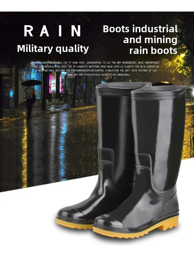 Botas De Chuva De Trabalho Impermeáveis De Cano Alto, Antide