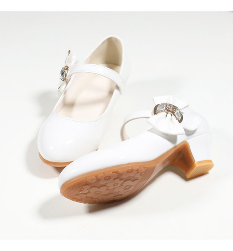 Zapatos De Tacón Alto De Cristal Estilo Princesa Para Niñas