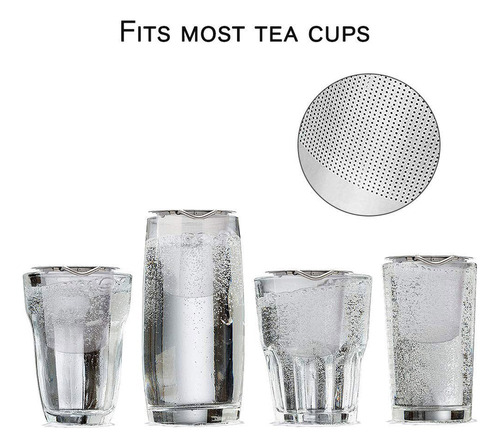 . Filtro De Té De Acero Inoxidable Con Tapa, Colador De Té