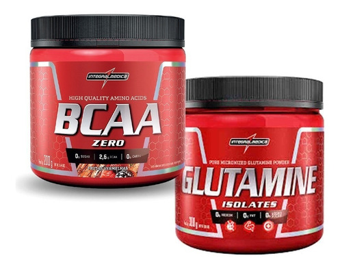 Bcaa Zero Carbo + Glutamina 300gr Integralmedica