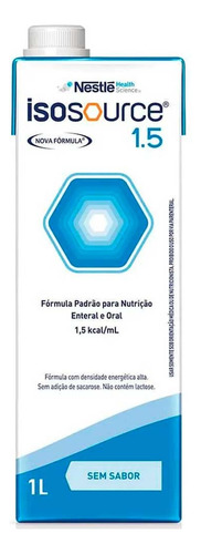 Kit 2x Isosource 1.5 Nestlé - Sem Sabor - 1 L Cada - Oferta