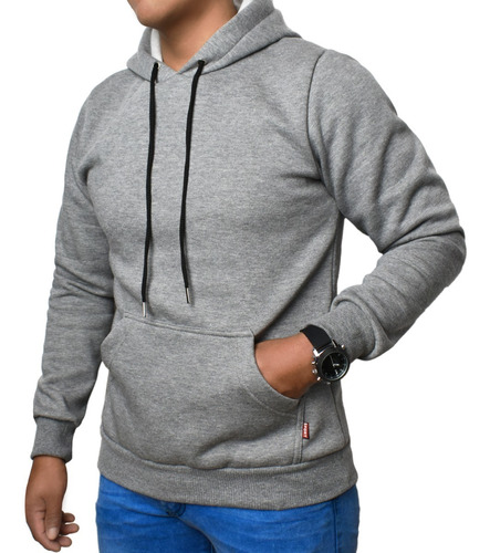 Buzo Canguro Hoodie Clásico Hombre Capucha Rustico Premium