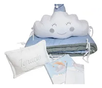 Comprar Set Cuna Comun Sabanas Cabecera Nube  Chichonera Y Almohadón