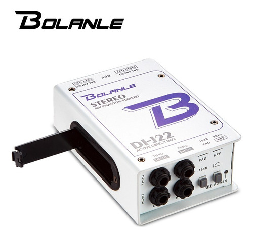 Bolanle J22 Caja Directa Estéreo Xlr 1/4 Dual Canal