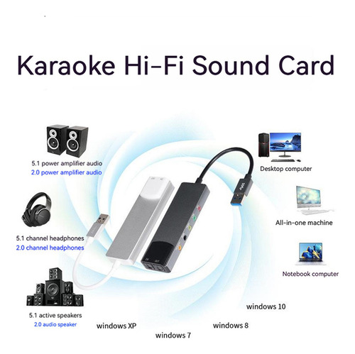 Tarjeta De Sonido Usb Tarjeta De Sonido Externa De Alto