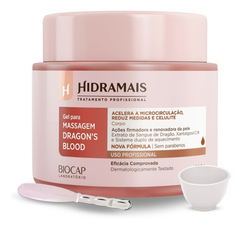  Gel Dragons Blood Massageador  500g + Espátula M + Cubeta M