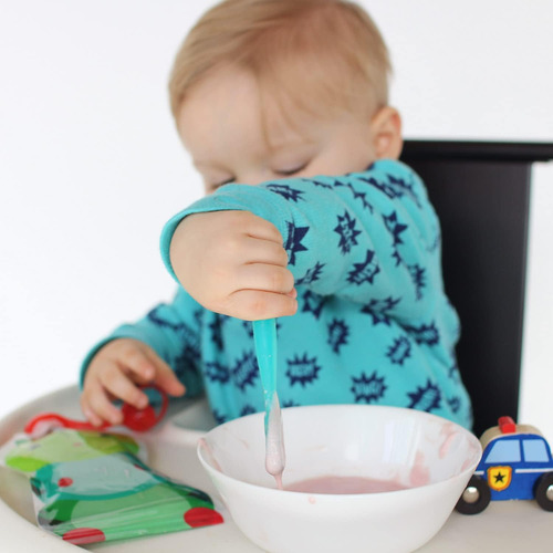 Utensilios De Silicona Para Bebés De 4 Meses A Destete