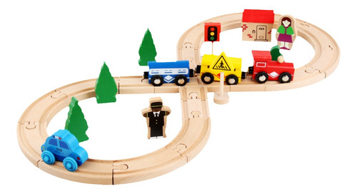 Juguete Multifunción Para Tren, Coche De Madera, Montaje Col