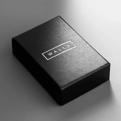 Billetera Walla Wallets Rfid - Stone Black Negra - Calidad Color Negro Diseño De La Tela Tramado Tipo Stone