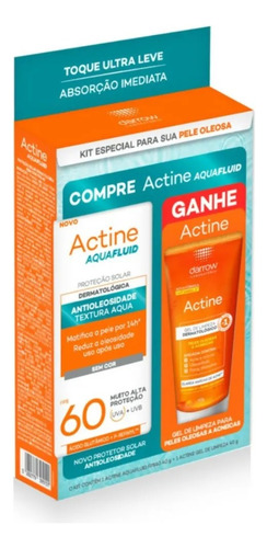 Kit Actine Aquafluid Fps60 + Gel De Limpeza 40g - Darrow