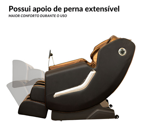 Poltrona De Massagem Tech Bluetooth Gravidade Zero Bivolt