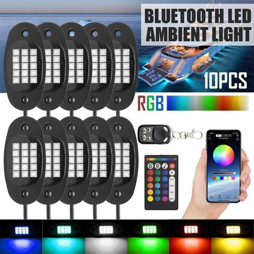 6pods Multicolor Chasis Luces Led Luz Atmónica A