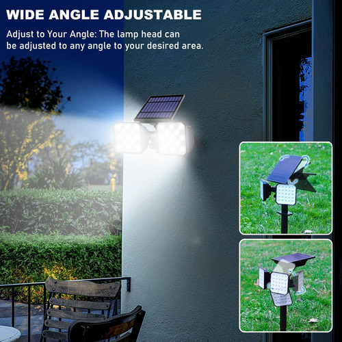 Kasonic - Paquete De 2 Luces Solares Para Exteriores, Focos