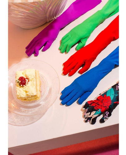 Guantes Rita Liso Turquesa Las Pepas