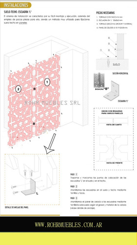 Imagen 8 de 9 de Biombo Separador De Ambiente Panel Respaldo Sommier Cama