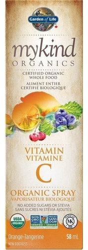Vitamina C Spray Naranja Y Mandarina, Garden Of Life,