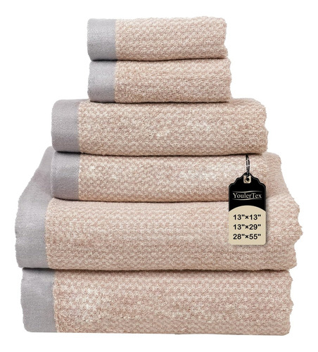 Juego De Toallas De Mano De Algodón Absorbente Extra Grande