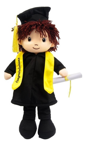 Muñeco De Trapo Y Tela Mike Graduación Felicitación