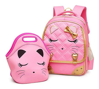 Mochila Con Diseño De Gato Para Niñas, Rosado Ab181050302 Mochila Con Diseño De Gato Para Niñas, Rosado Ab181050302