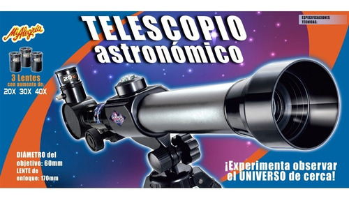 Imagen 1 de 3 de Telescopio Astronómico 20x 30x 40x Mi Alegría