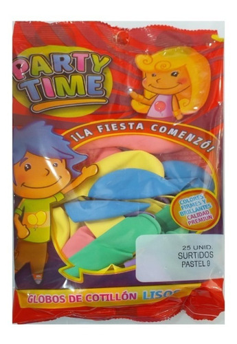 Globos De Latex  Pastel 9  Party Time Surtido