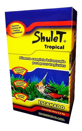 Alimento Shulet Tropical 500gr Fraccionado Escamas Peces 