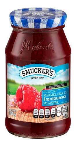 Mermelada Smucker's Frambuesa Sin Azúcar 365g