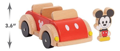 Just Play - Figura Y VehĂculo De Mickey Mouse De Disney Wood