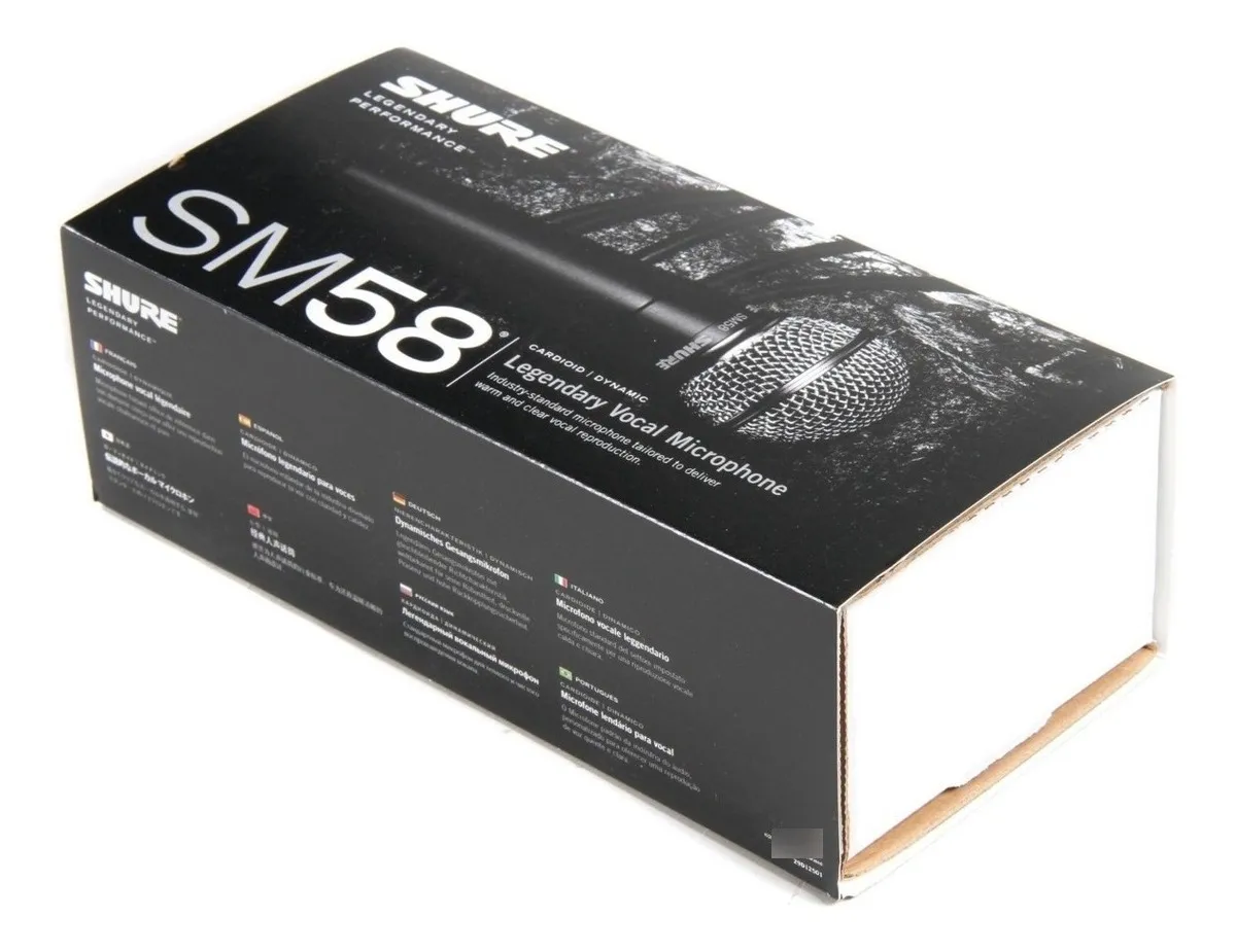 Micrófono Shure SM SM58-LC dinámico cardioide gris oscuro/plateado