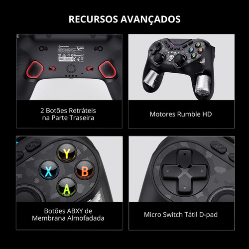 Controle Gamesir Tarantula Pro Bundle Edition Dock Carregamento Para Pc Switch iOS Android Celular Steam Hall Effect