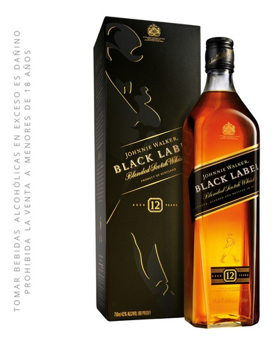 Whisky Johnnie Walker Etiqueta Negra 750ml